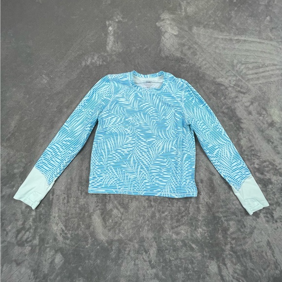 Athleta Kids 14 Blue Swim Rash Guard - Picture 2 of 5